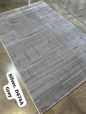 Silver D4 Persian Grey Center Rug Turkish
