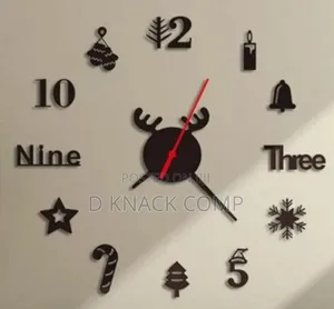 Acrylic 3d Wall Clock Diy Living Room Decoration - Black