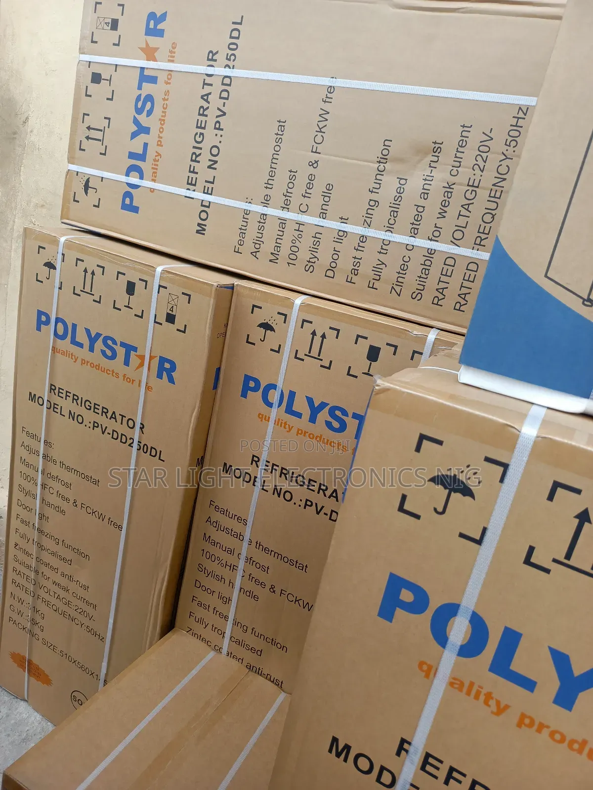 250 Liters Refrigerator Polystar