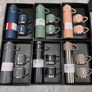 Vacuum Flask Gift Set With Two Cups - Hot and Cold Water