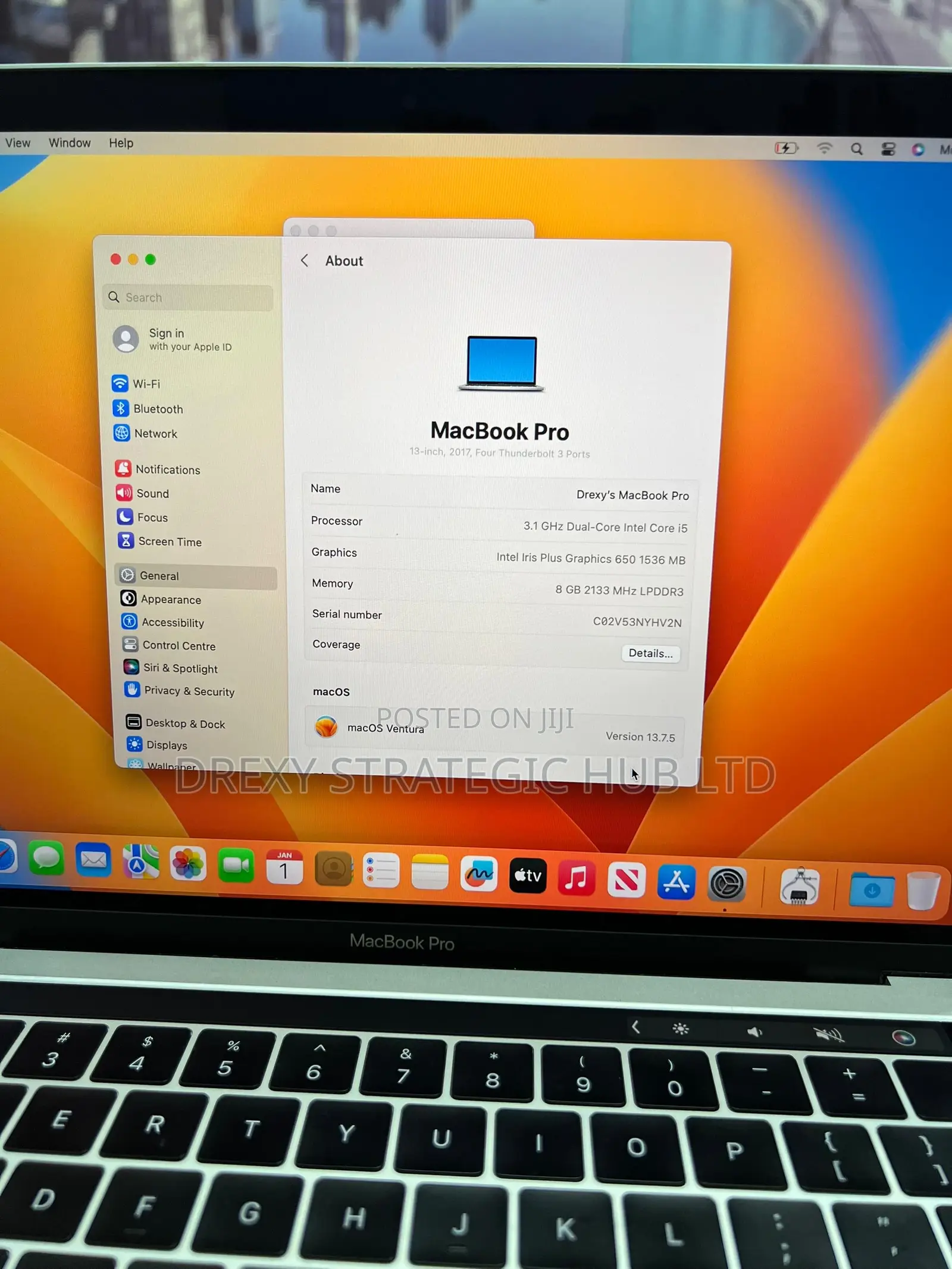 Laptop Apple MacBook Pro 2017 8GB Intel Core i5 SSD 256GB