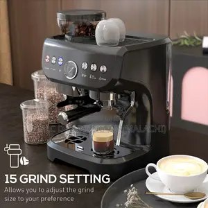 Multi Function Coffee Espresso With Grinder (Steam Pressure)