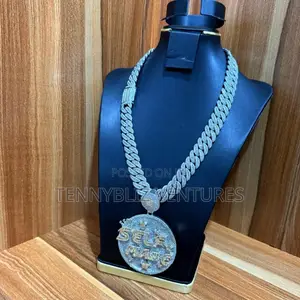 Fully Iced-out Cuban Link With Self Made Medallion
