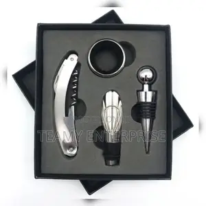 4 Pieces Wine Opener Gift Box -Cap/ Cork Bottle Souvenir Set