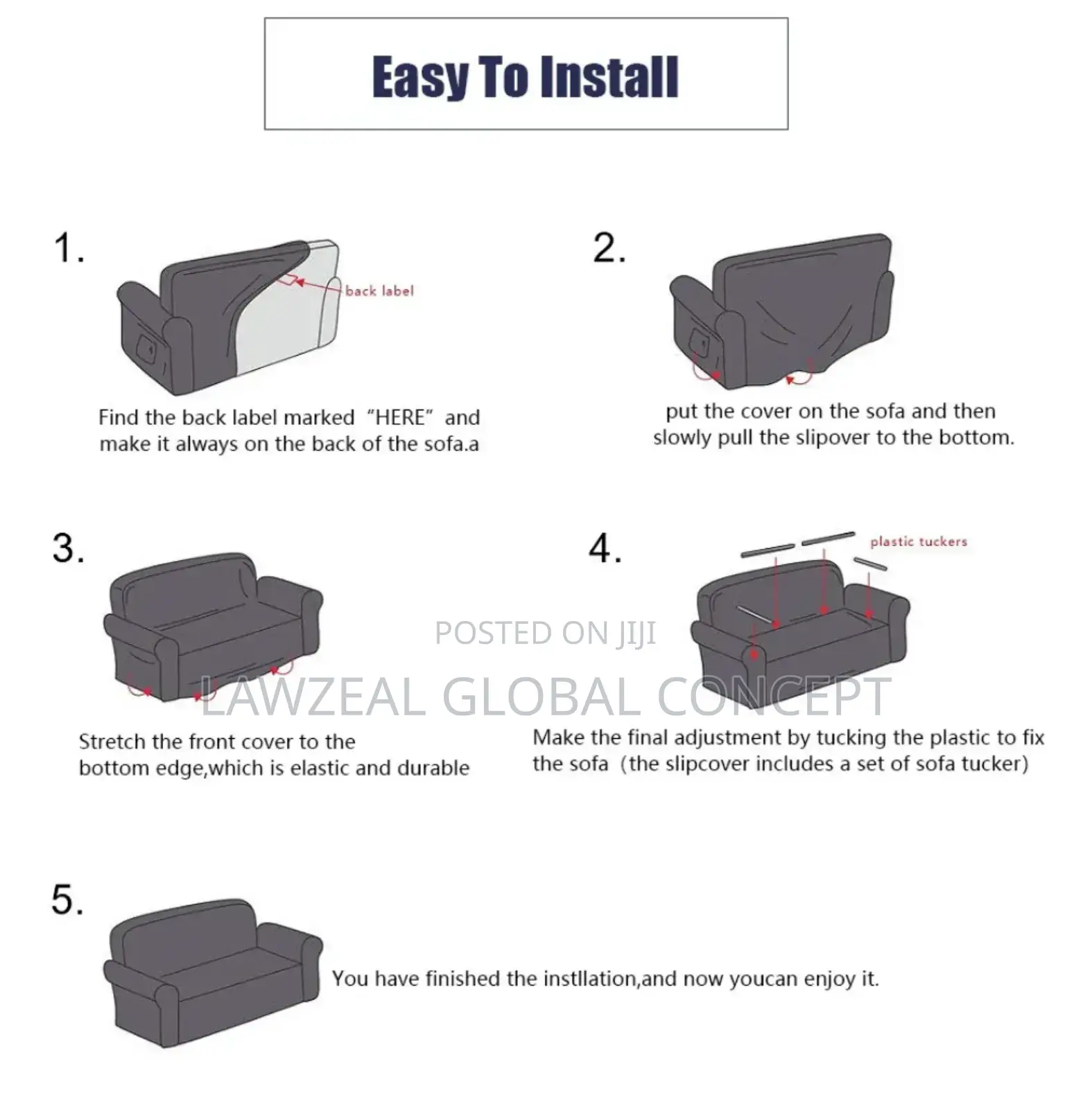 Plain Sofa/Couch Cover