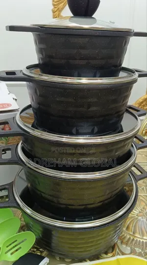 17 PCS MBH Granite Pot With Kitchen Apron,Pot Carrier Spoon