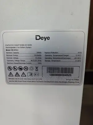 10kwh Deye Lithium Battery With 10yrs Warranty