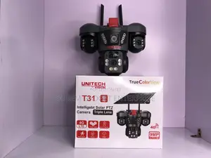 Intelligent Solar PTZ Camera Tripple Lens