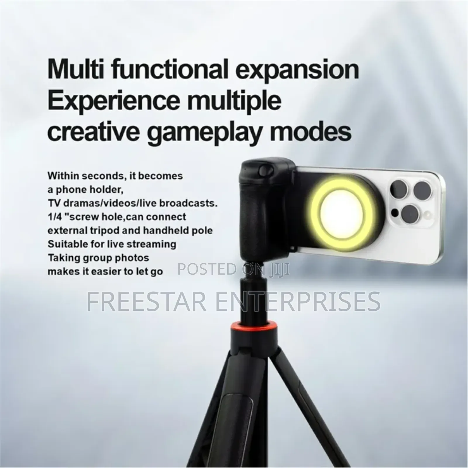Cellphone Selfie Light. Magnetic Selfie Ring Light.