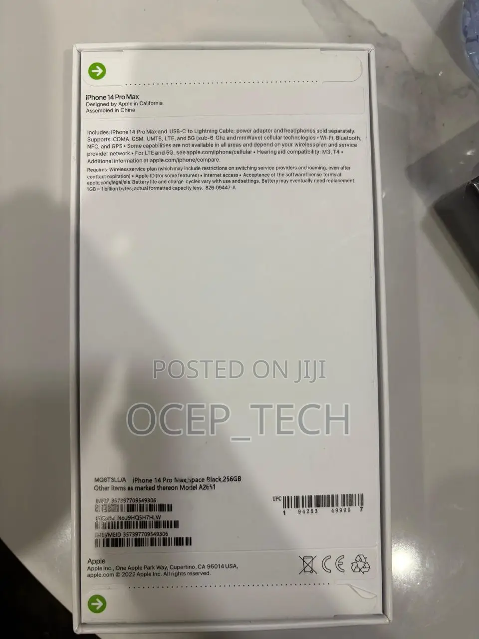 New Apple iPhone 14 Pro Max 256 GB Purple