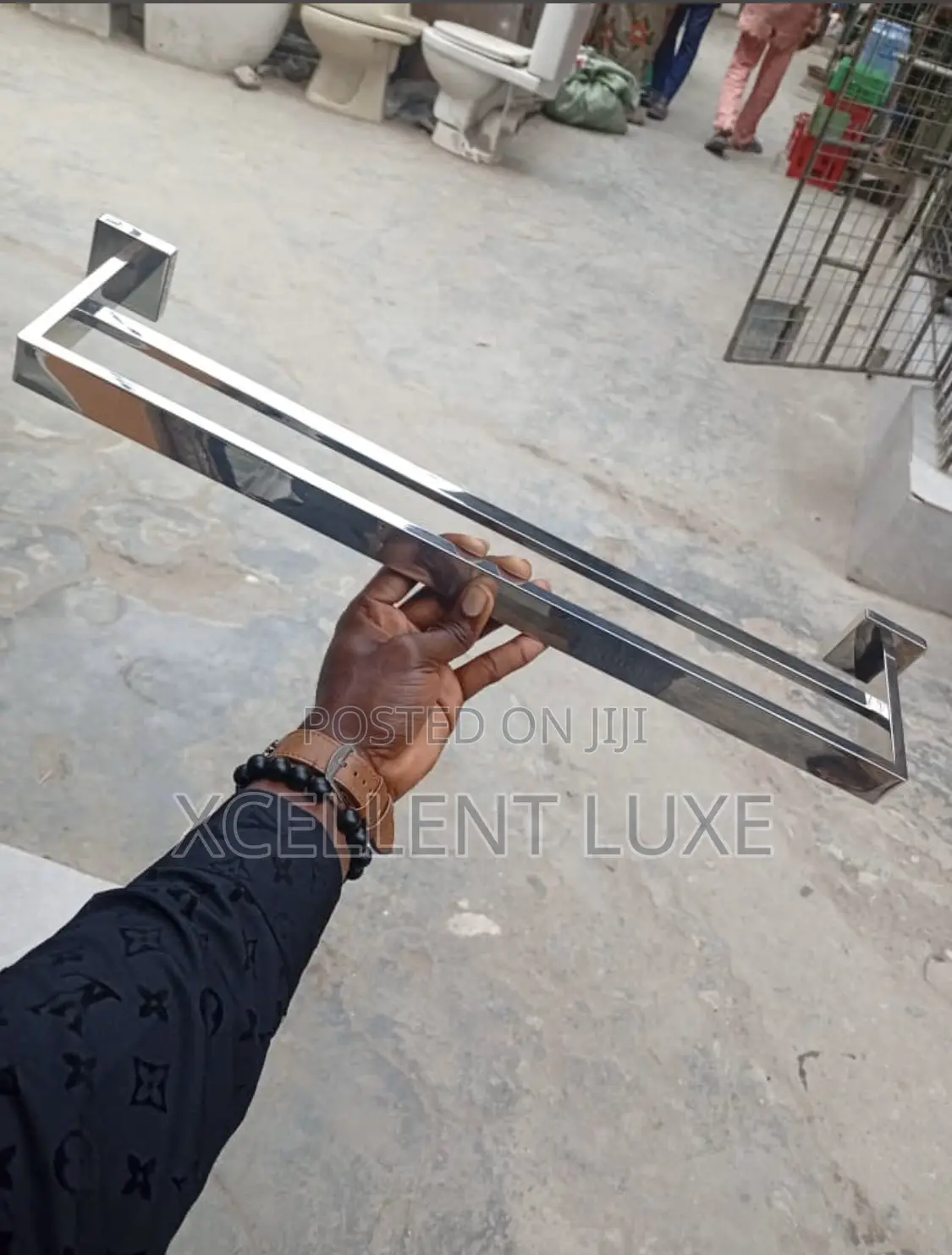Double 60cm Towel Rack Chrome