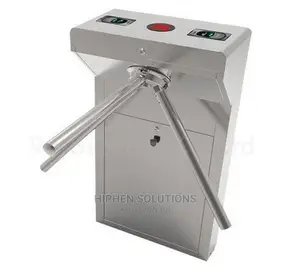 Swipe Card Waist Height Turnstiles Fingerprint Access Control System