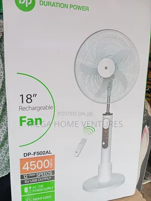 Duration Power 18 Rechargeable Fan