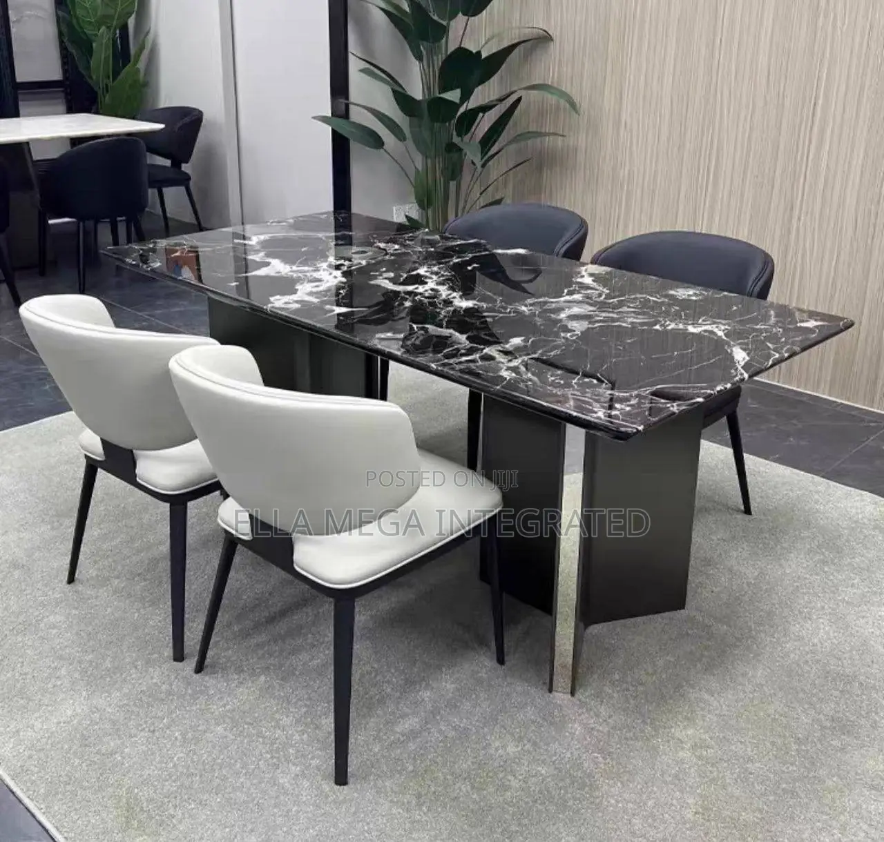 Marble Top Dining Set With 4 Seaters