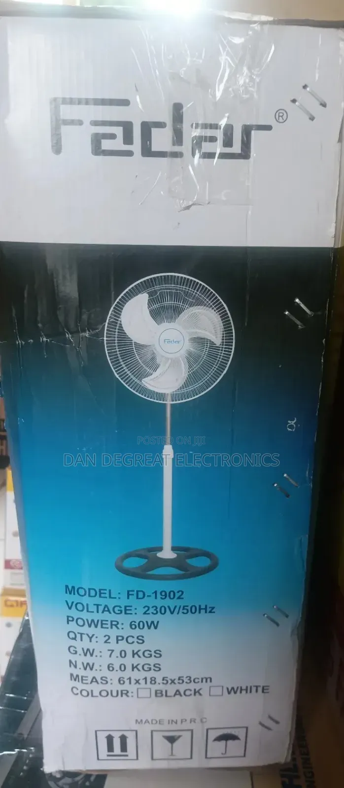 Fadar 18" Iron Blade Standing Fan