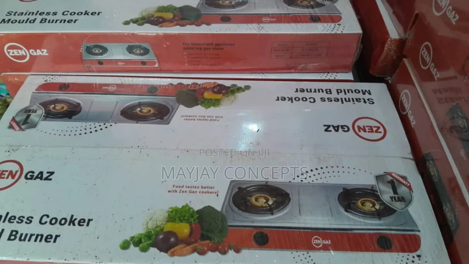 Zengaz Rustless Stainless Double Gas Cooker