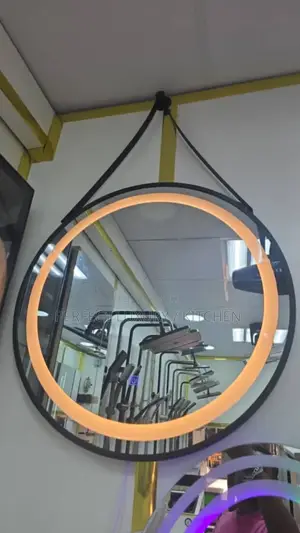 3 Colored LED Moon Light Mirror With Handle