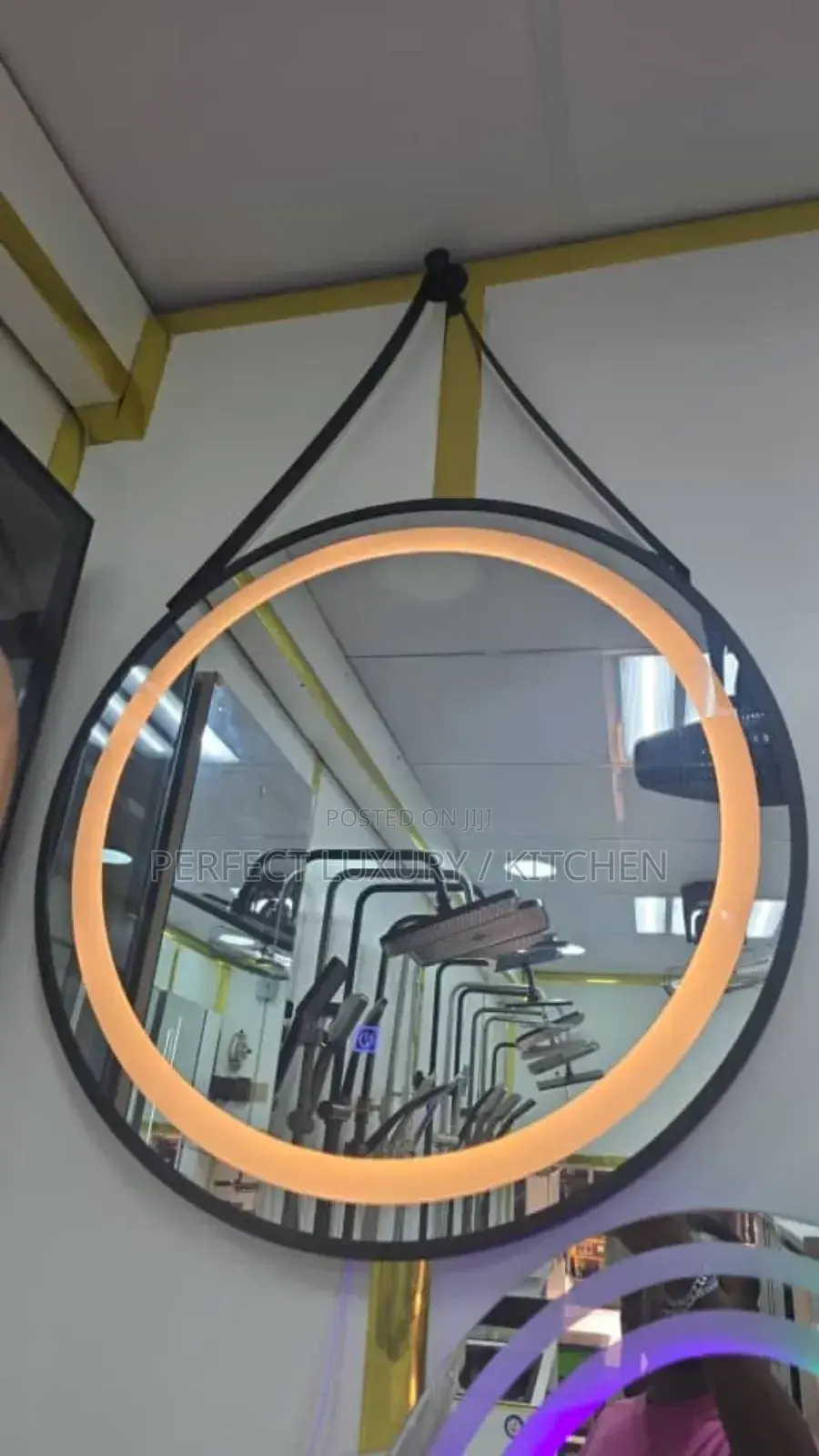 3 Colored LED Moon Light Mirror With Handle