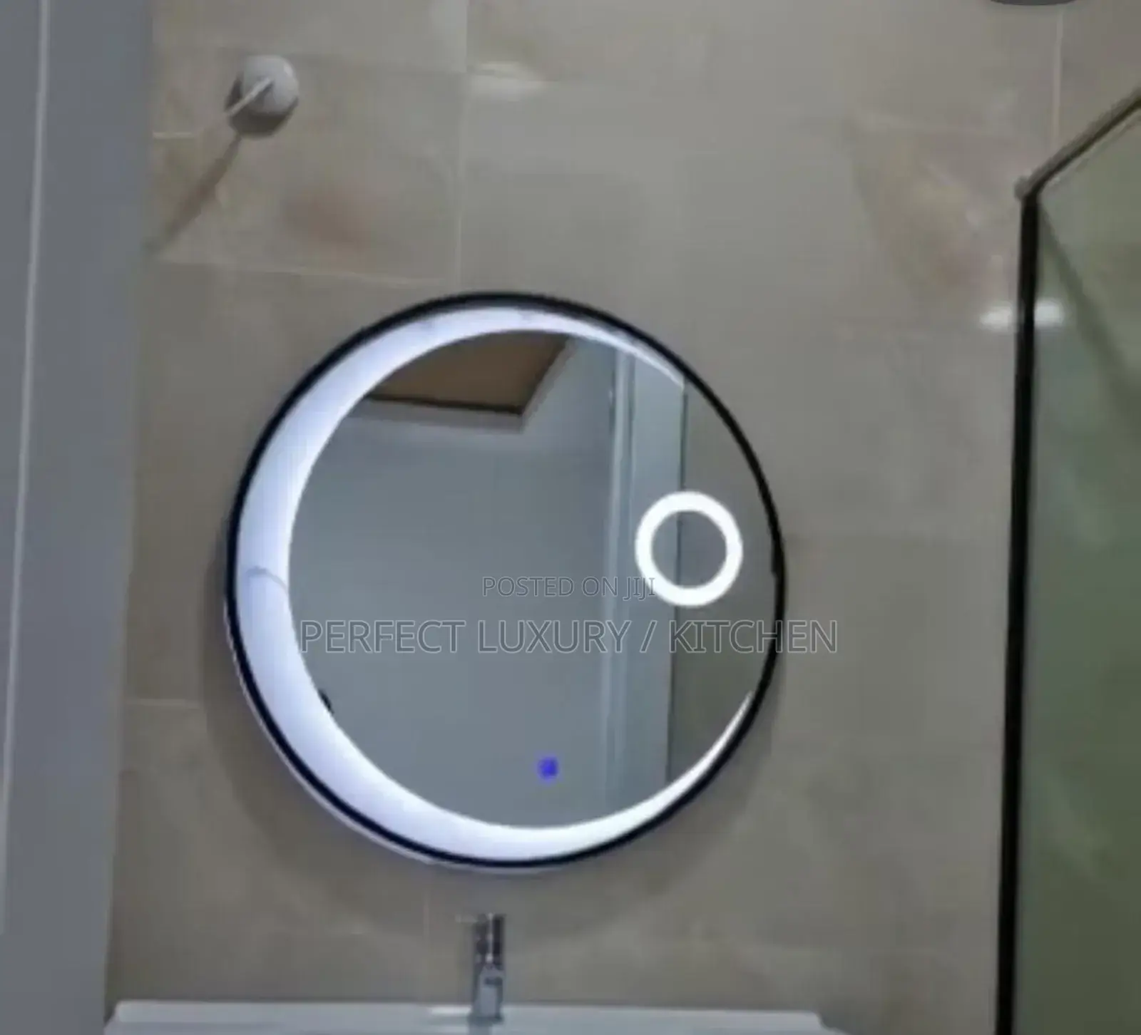 3 Colored LED Moon Light Mirror With Handle