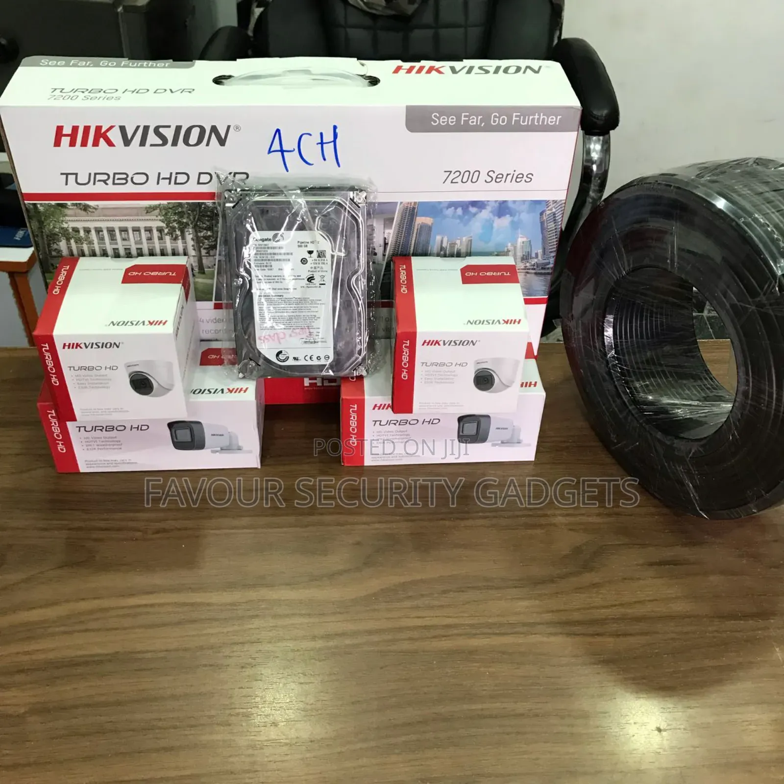 Hikvision 4 Channel Complete Kit With 100m Cable