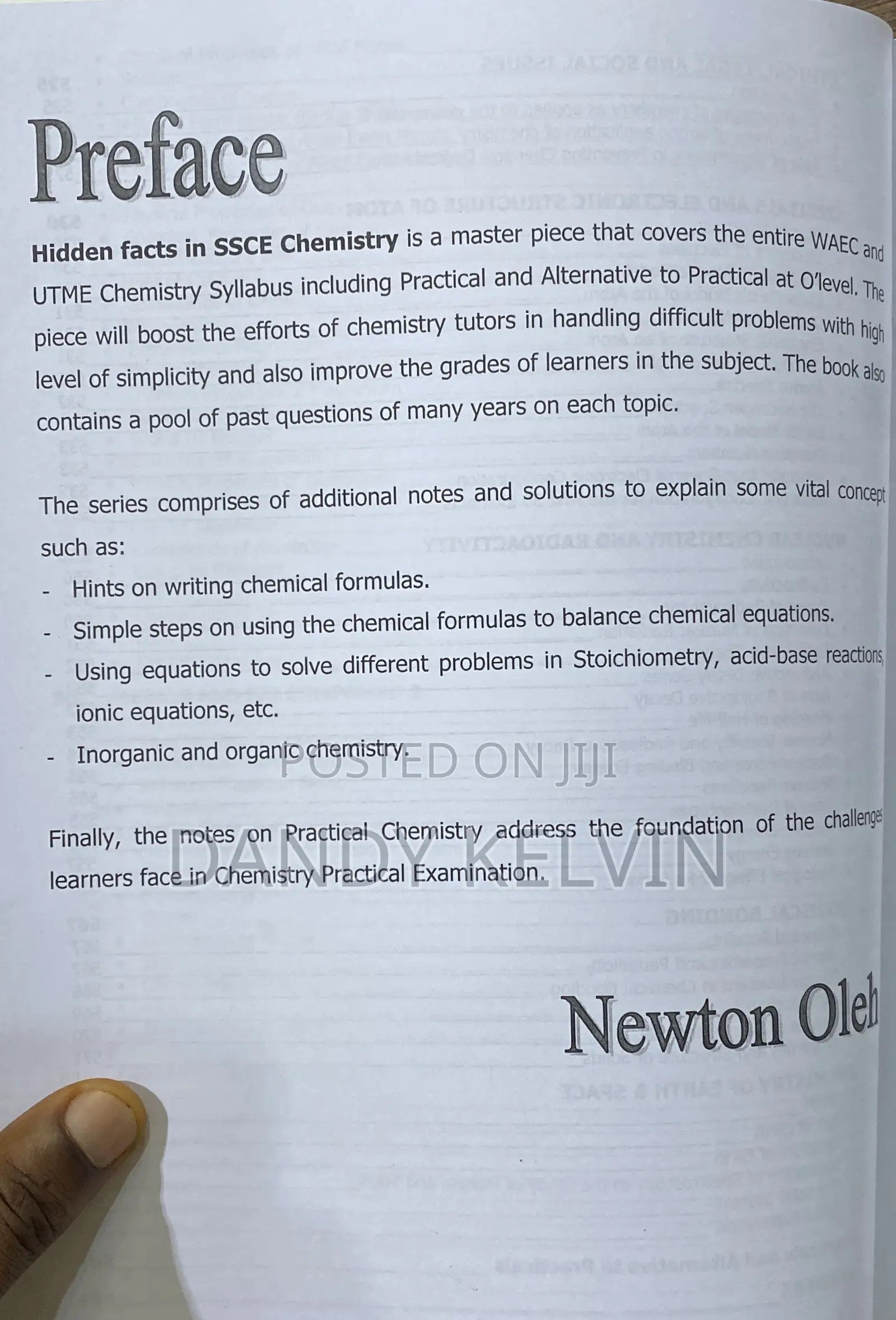 Hidden Facts in Chemistry
