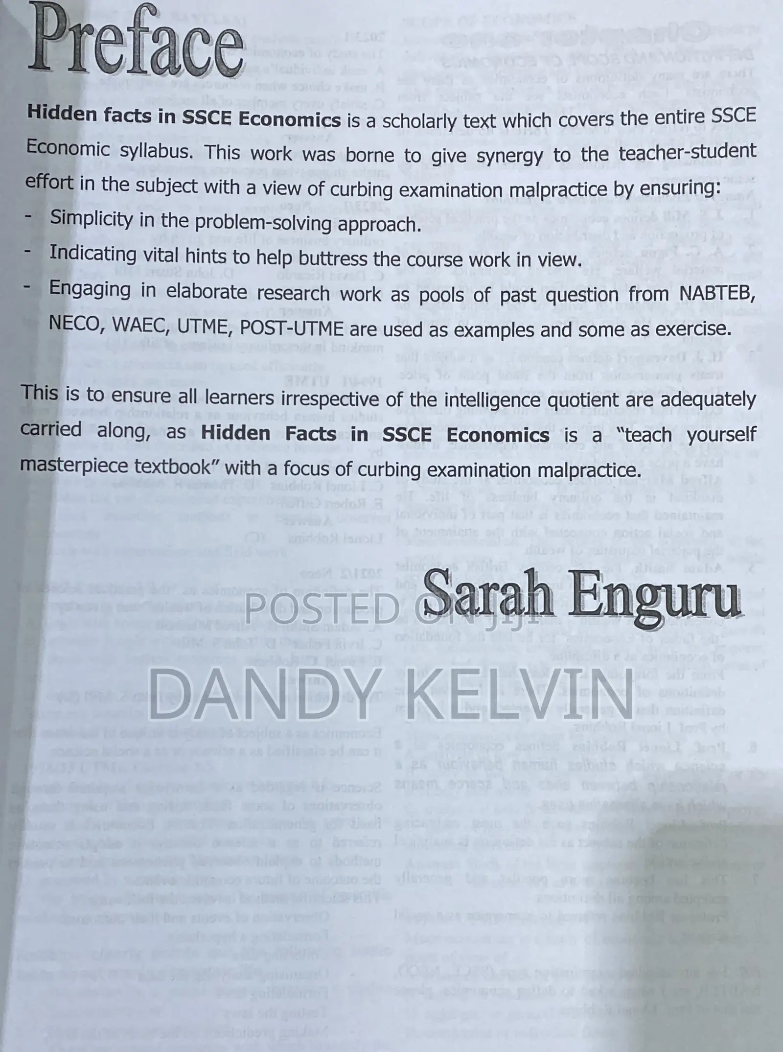 Hidden Facts in Economics