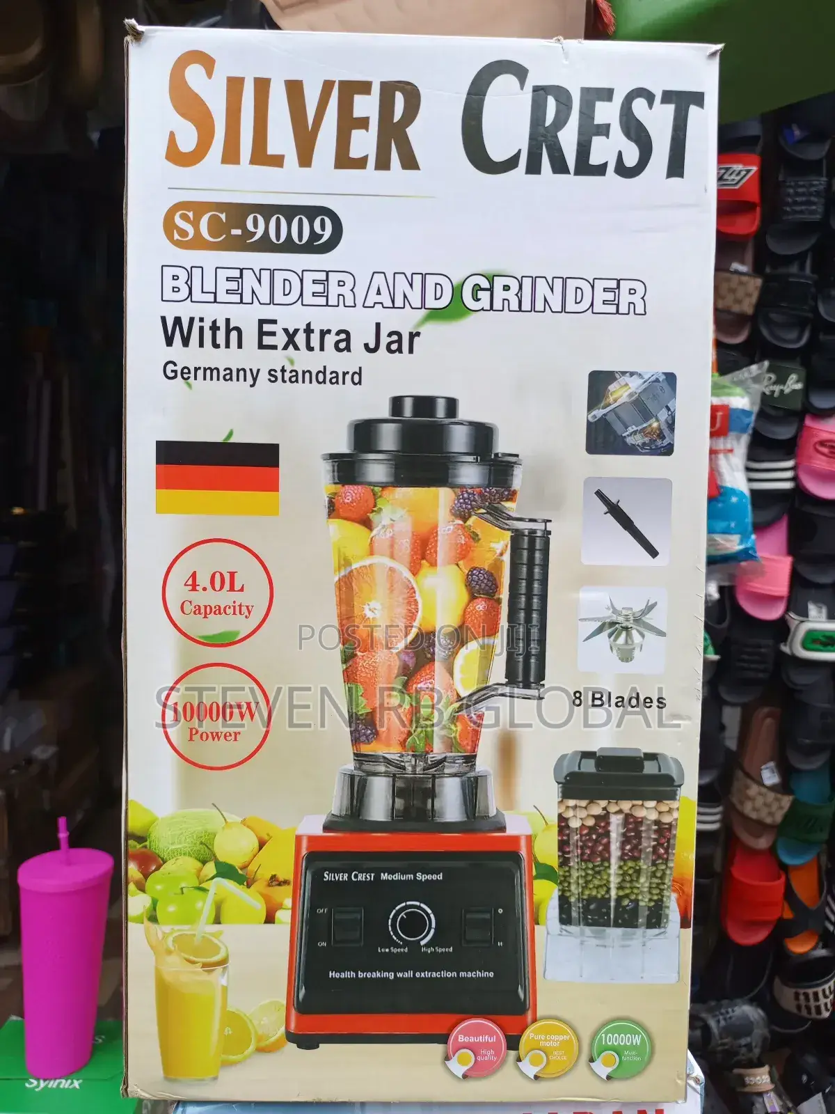 Silver Crest 10,000w (4.5liters Jar) Blender With Two Cups