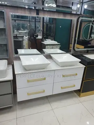 Double Cabinet With Led Mirror