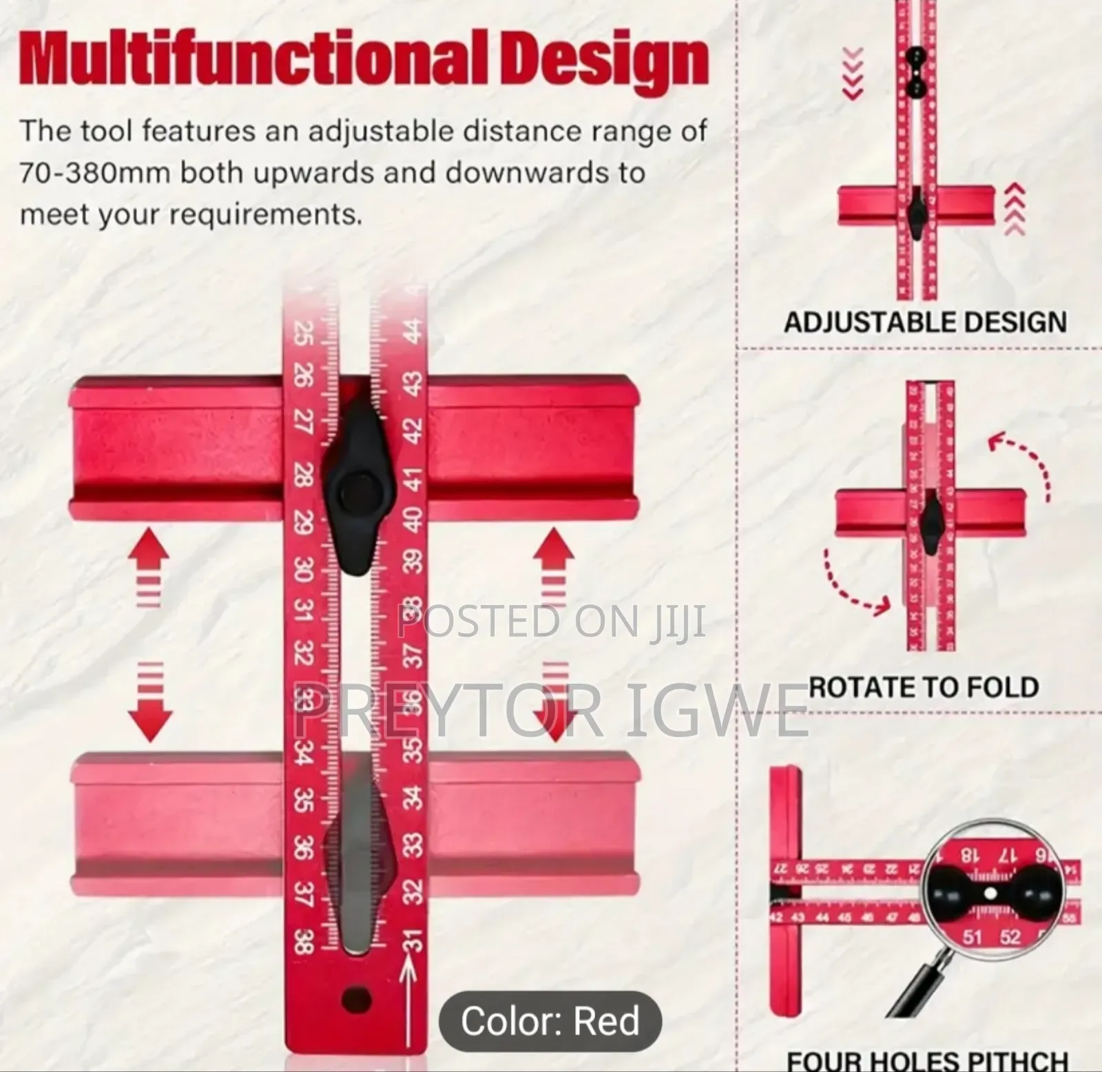 Adjustable 4-in-1 Alloy Router Milling Guide