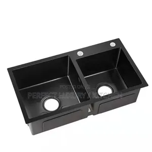 Nano Black Double Bowl Kitchen Sink