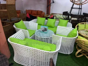 White Outdoor Set With Cushion