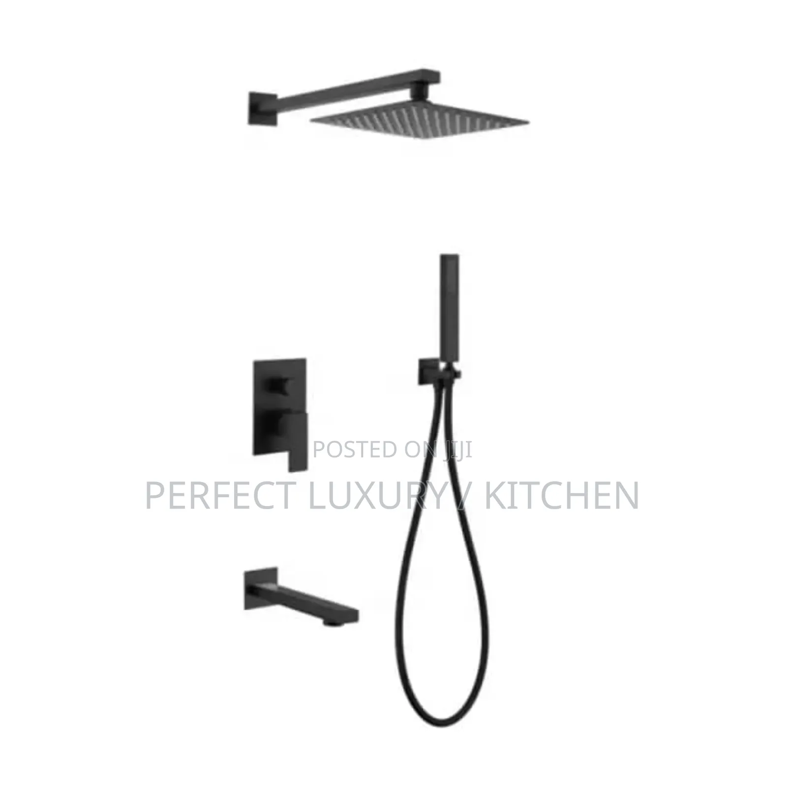 Matt Black 5 Ways Conduit Shower