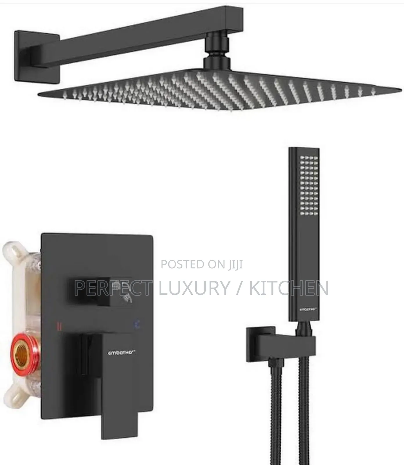 Matt Black 5 Ways Conduit Shower