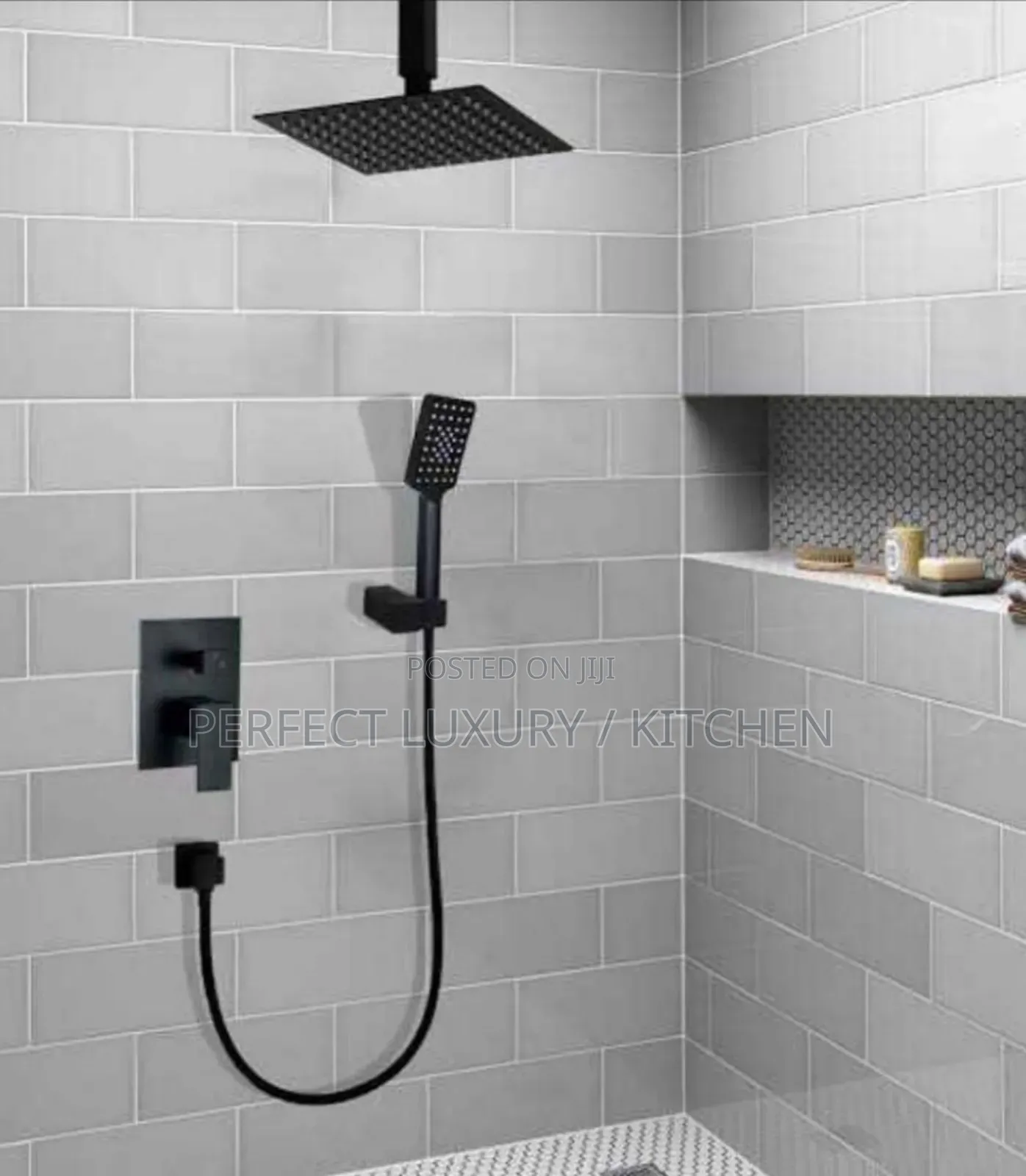 Matt Black 5 Ways Conduit Shower