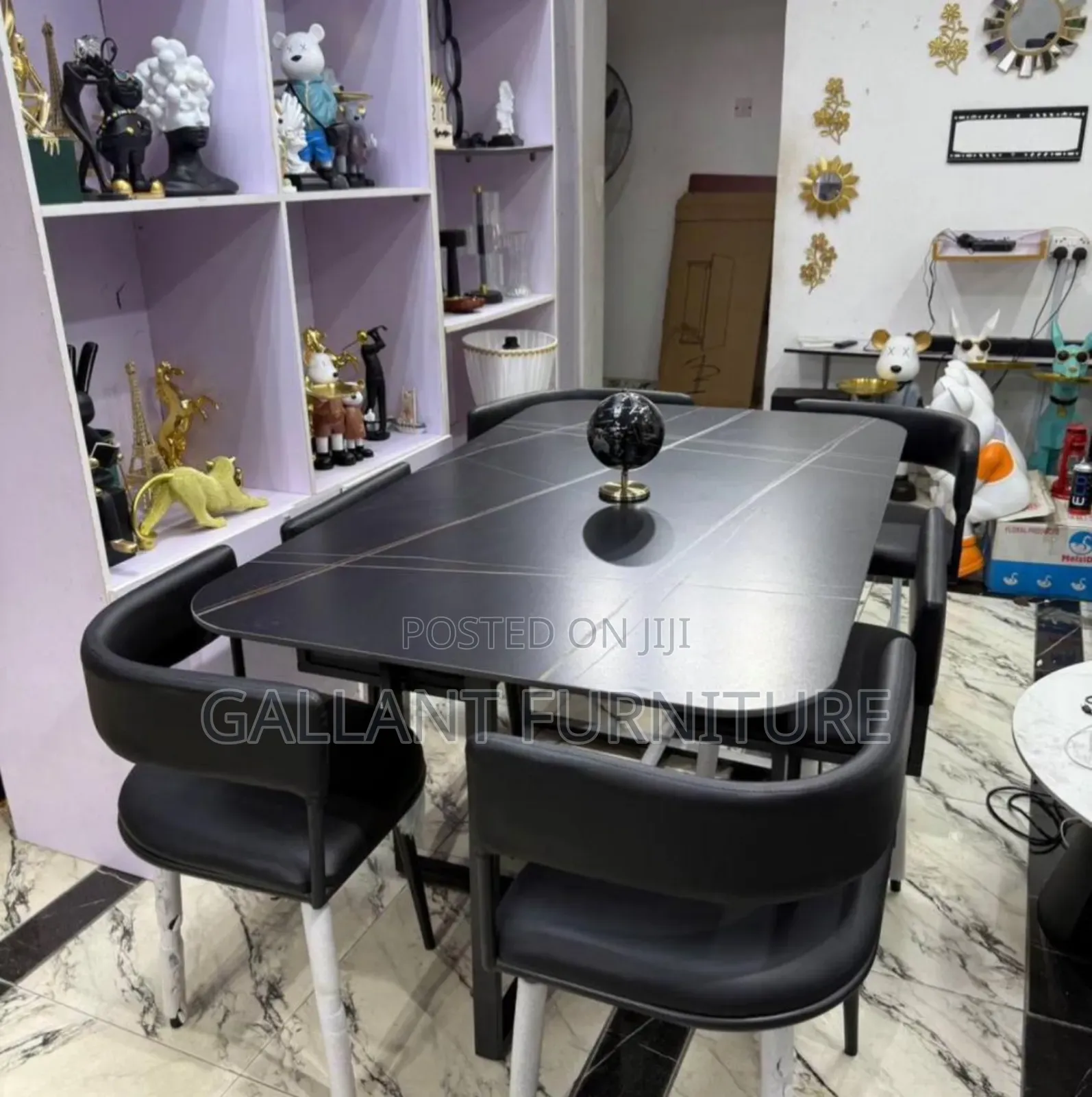 Luxury Marble Dining Table With Six Chairs