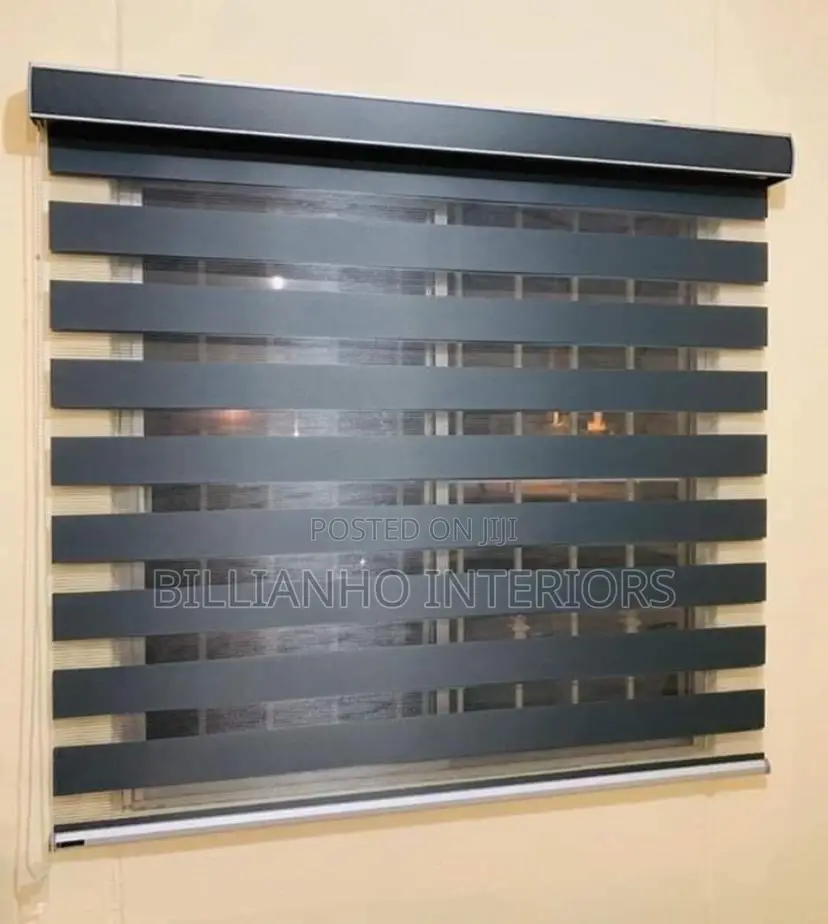 Plain Dark Gray Window Blind
