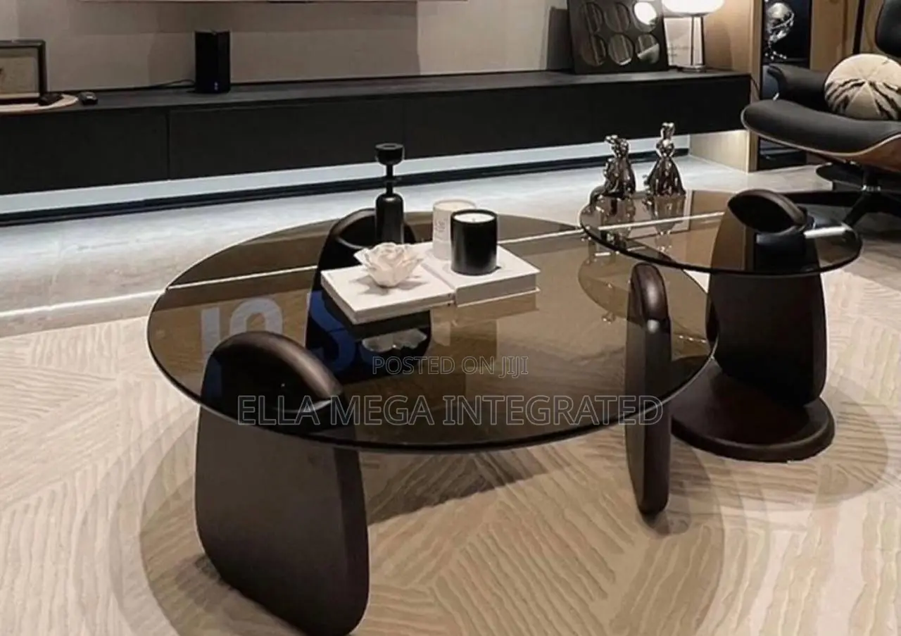 Glass Centre Table With Stool