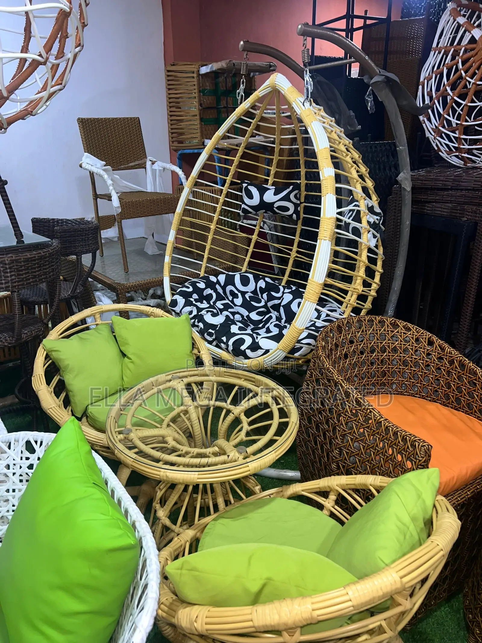 Rattan 2 Chairs and a Table