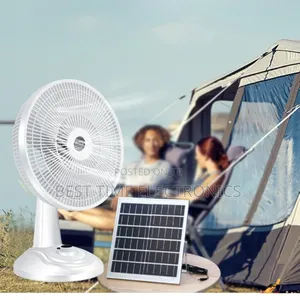 Quality 14" Favorite Solar Rechargeable Table Fan