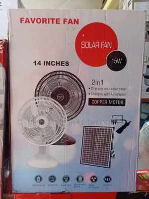 Quality 14" Favorite Solar Rechargeable Table Fan