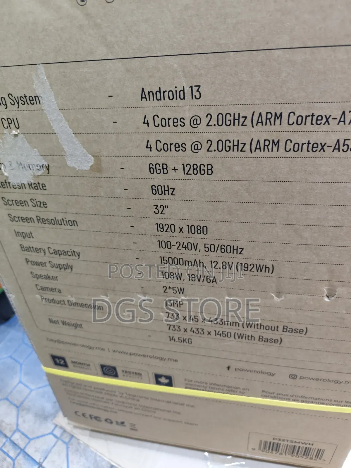 Powerology 32" Android Smart Screen