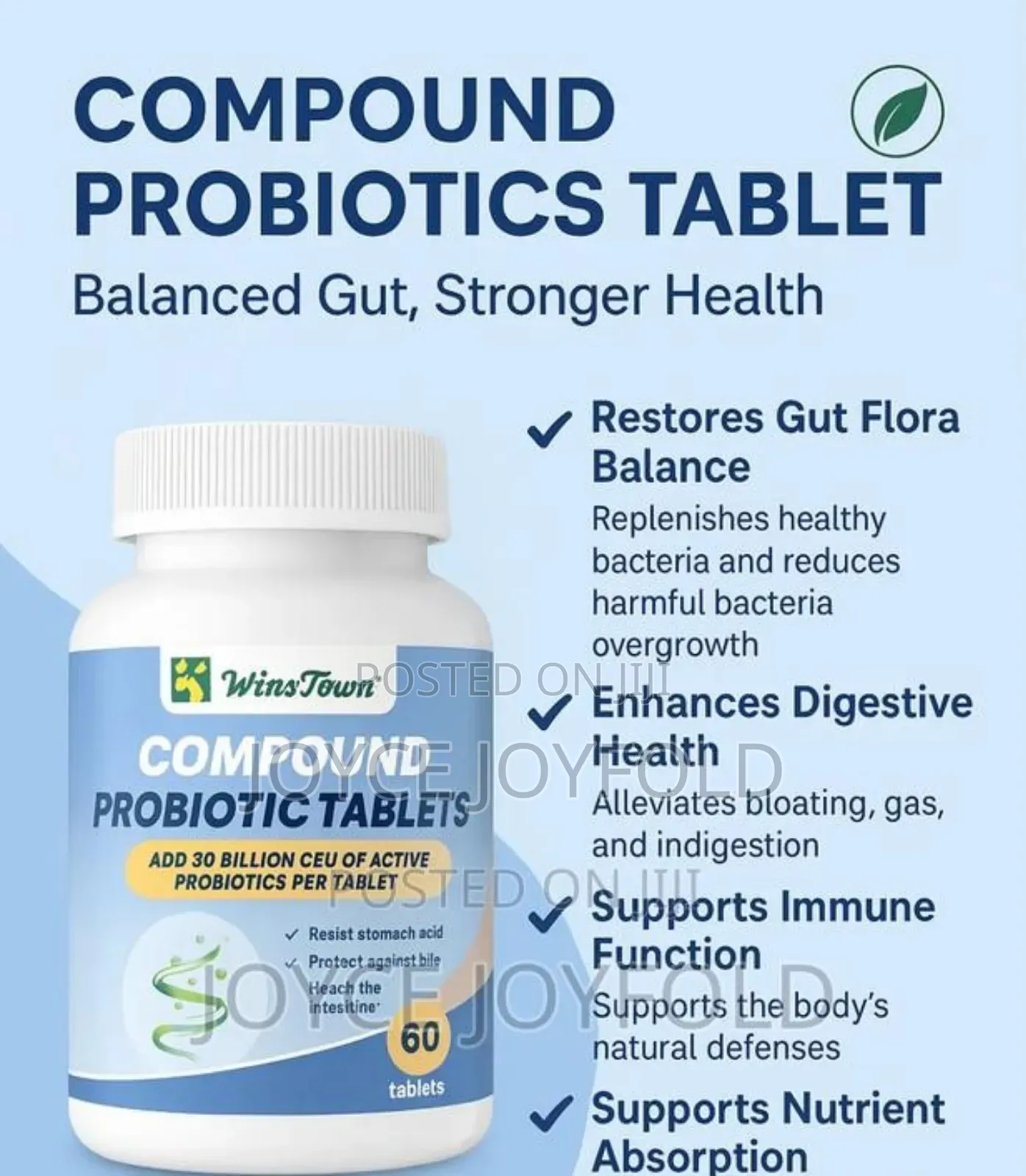 Compound Probiotics Tablet - For Gut Healing.