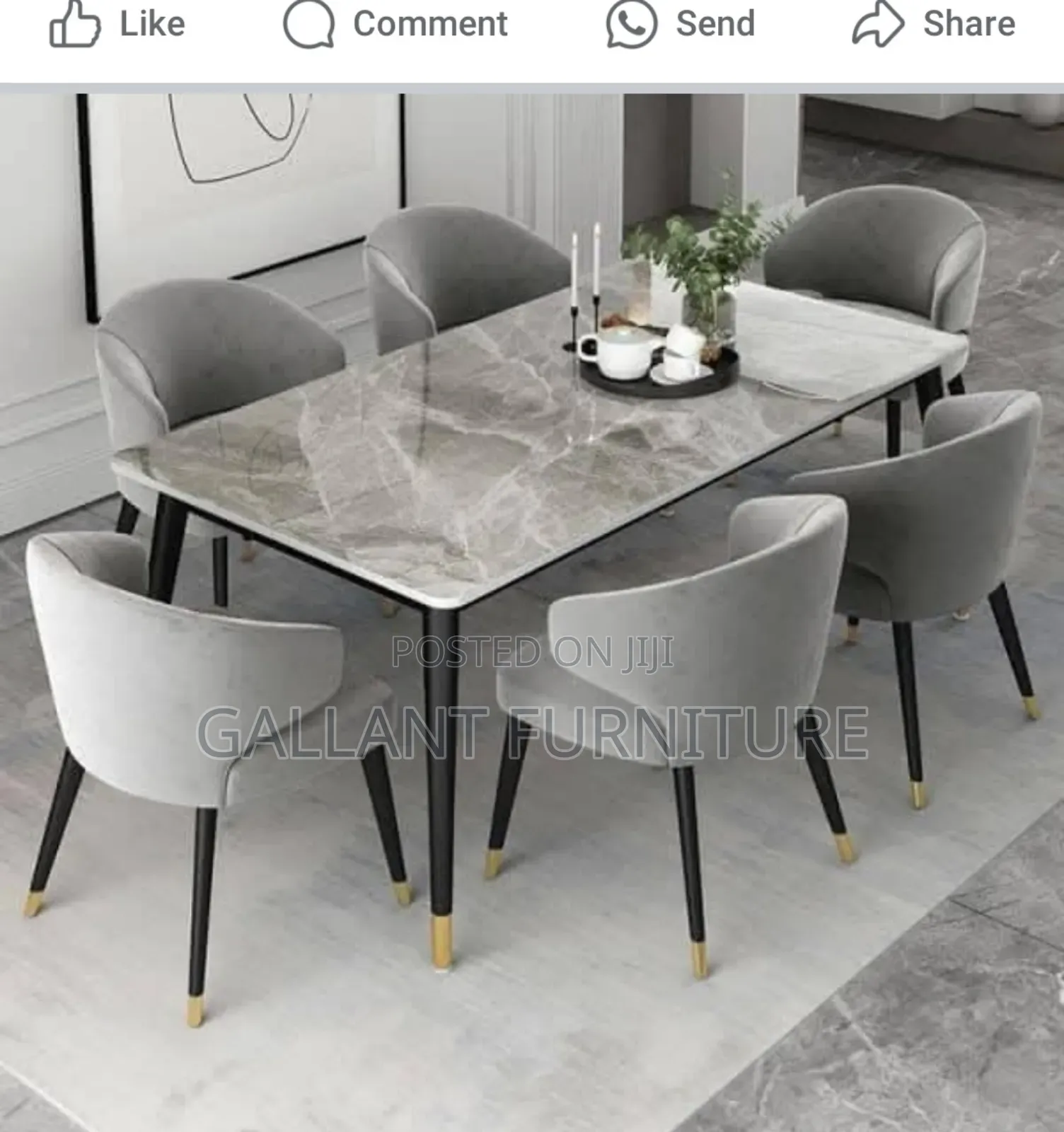 Luxury Imported Marble Dining Table by 6
