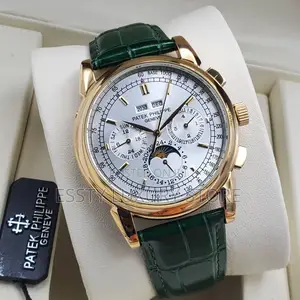Quality Patek Philippe Men Leather Wristwatch