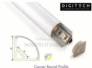 16 by 16 Profile Rail for Tape Light. For 90' Angle