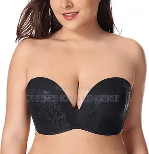Delimira Women's Strapless Non-Slip Bandeau Push Up Bra