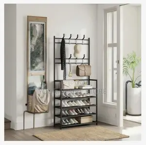 Modern 5 Tier 80cm Multi Functional Shoe and Hat Rack