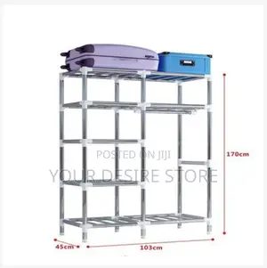 2 Column Mobile Steel Wardrobe