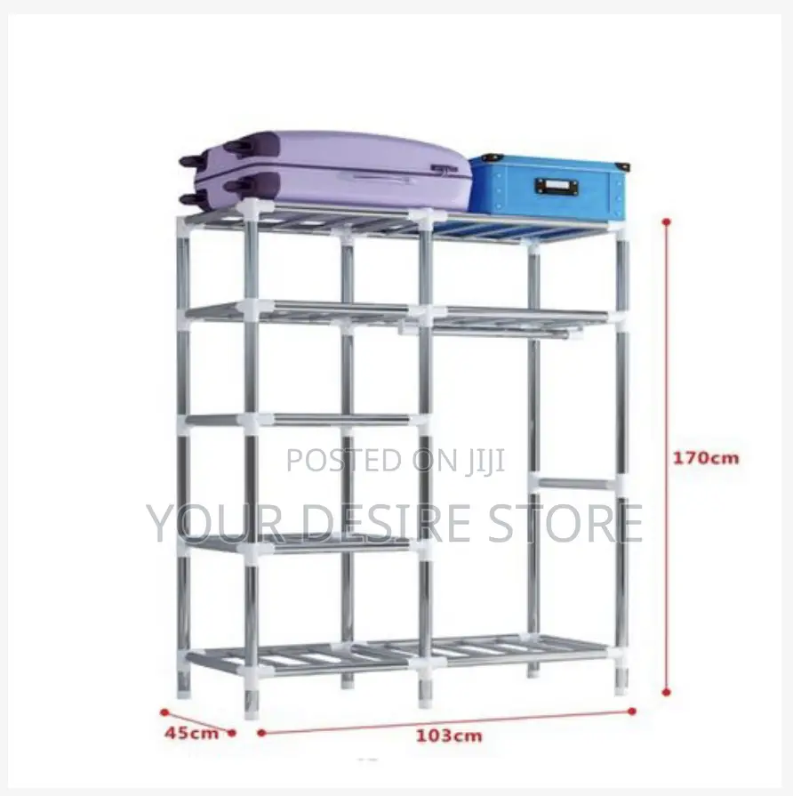 2 Column Mobile Steel Wardrobe