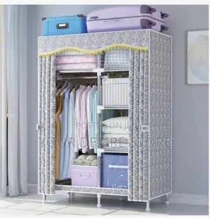 2 Column Mobile Steel Wardrobe